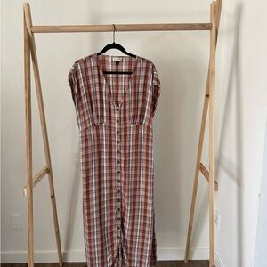 Universal Thread Plaid Button-Down Dress